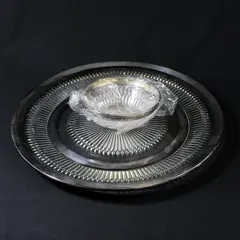 Kingsford Crystal Chip and Dip Set Silver Trim