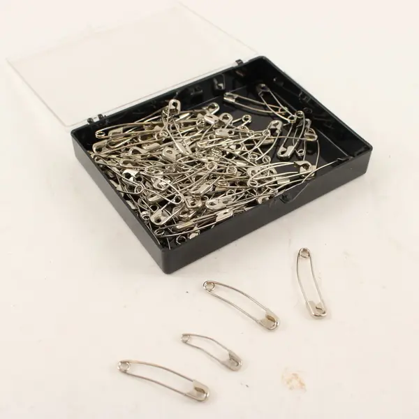 Box of Circa. 100 Curved Safety Pins for Quilting