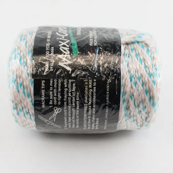 Maxi-Cord Braided Macrame Polypropylene Style #36684 6mm 100yds / 91m Sealed