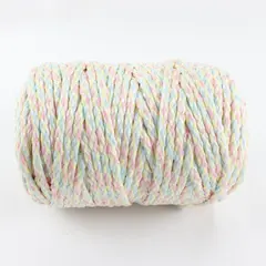 Maxi-Cord Braided Macrame Polypropylene Yellow Pink Blue White 100yds