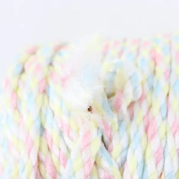Maxi-Cord Braided Macrame Polypropylene Yellow Pink Blue White 100yds