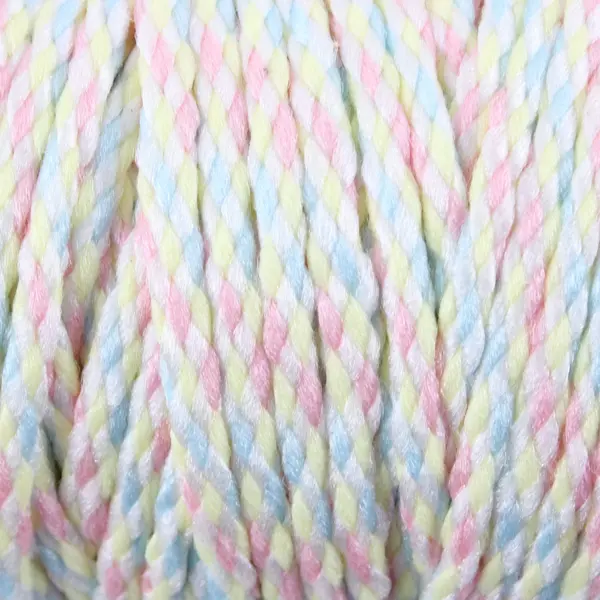 Maxi-Cord Braided Macrame Polypropylene Yellow Pink Blue White 100yds