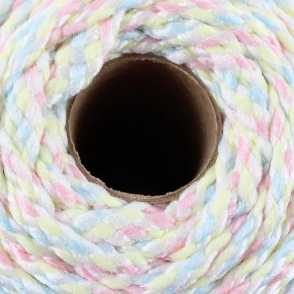 Maxi-Cord Braided Macrame Polypropylene Yellow Pink Blue White 100yds