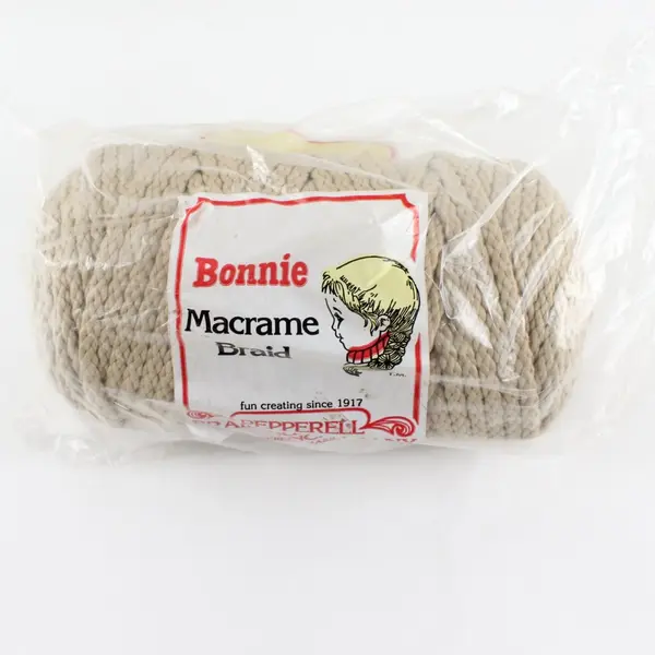 6mm Bonnie Braid Macrame Cord Yarn 100yd Roll DIY Crafts Sealed Tan Color