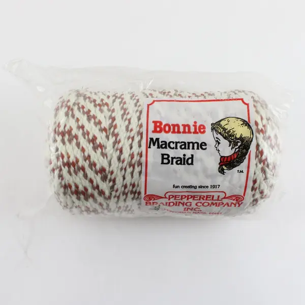 Pepperell Bonnie Macrame Braid 6MM 100 Yards Red White