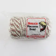 Pepperell Bonnie Macrame Braid 6MM 100 Yards Red White