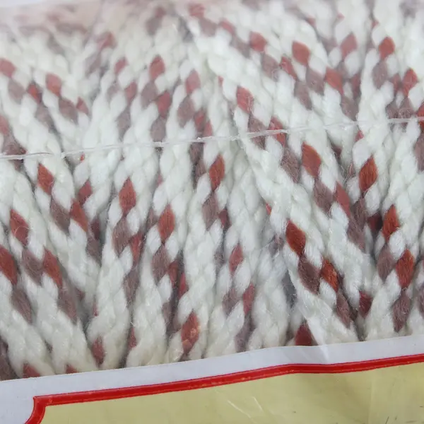 Pepperell Bonnie Macrame Braid 6MM 100 Yards Red White
