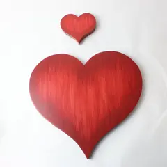 Set of 2 Red Heart Shaped Trivets Unbranded MDF Kitchen Decor