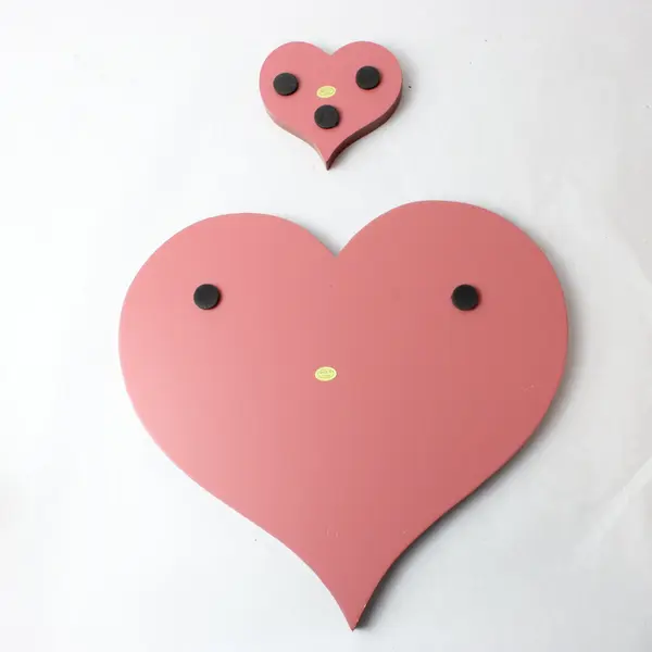 Set of 2 Red Heart Shaped Trivets Unbranded MDF Kitchen Decor