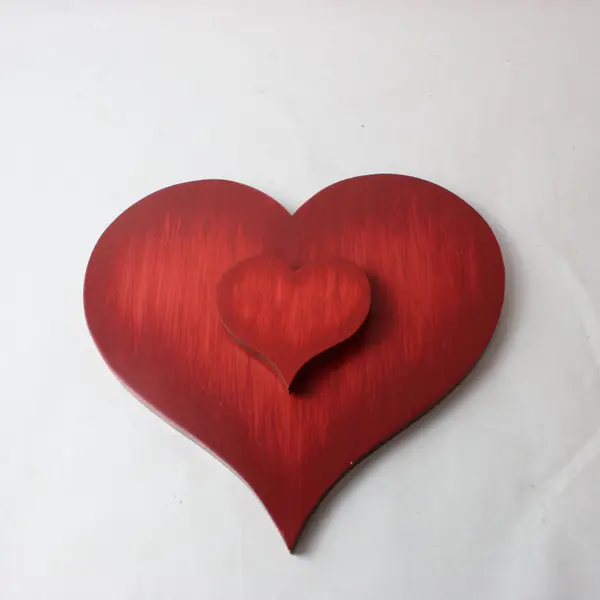 Set of 2 Red Heart Shaped Trivets Unbranded MDF Kitchen Decor