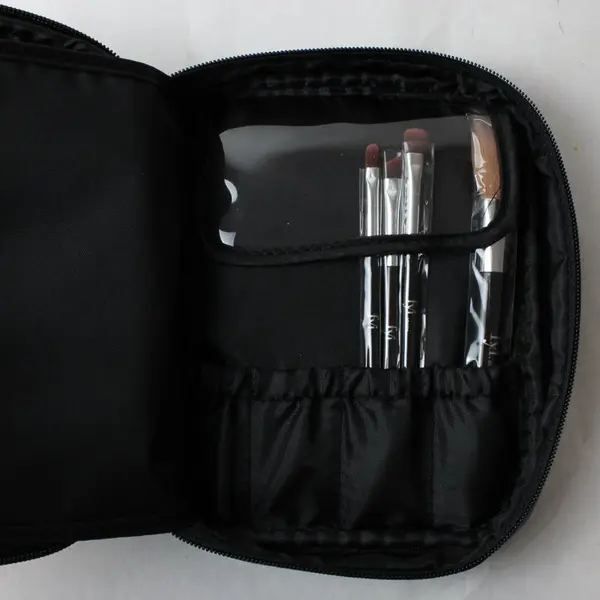 Arbonne F.Y.I. Small Vinyl Cosmetic Bag w/ Brushes
