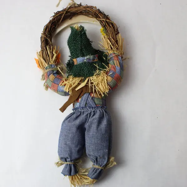 TJ Collection Harvest Blessing Autumn Scarecrow Wall Hanging 13"