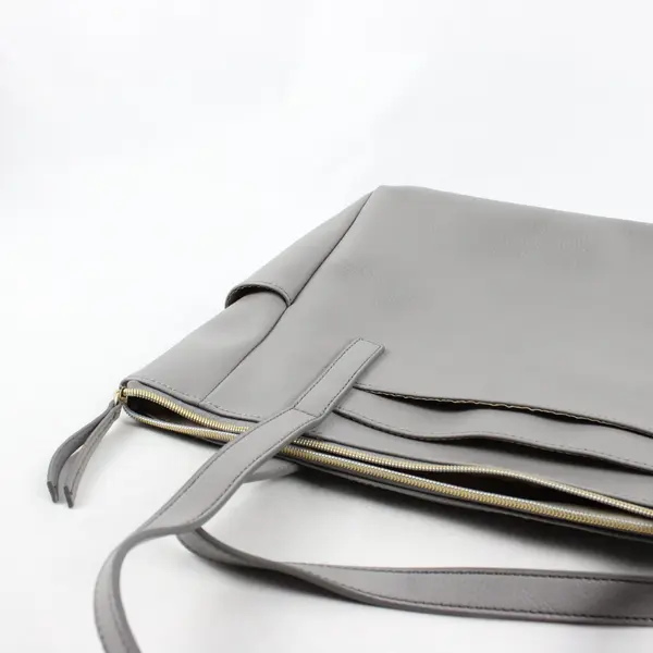 Relic Gray Faux Leather Gold-Tone Hardware Shoulder Bag