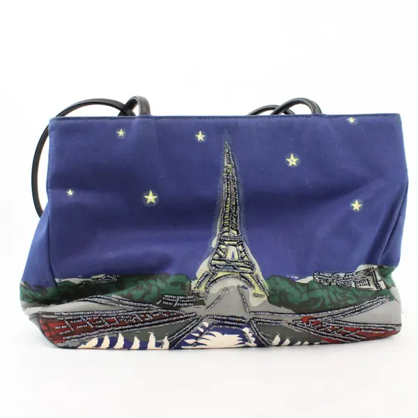Bueno Beaded Eiffel Tower Shoulder Bag Purse