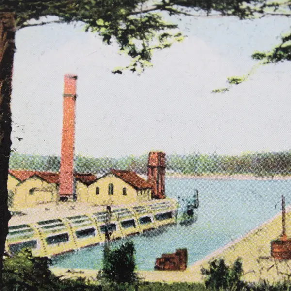 1909 Dominion Government Dry Dock Victoria BC Color Litho Postcard