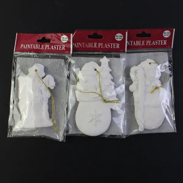 Lot of 14 Mixed Brands Paintable Plaster & Resin Holiday Ornaments Crafting