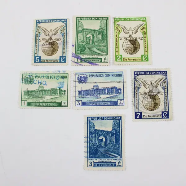 Lot Of 7 Dominican Republic 1948-49 Stamps Used