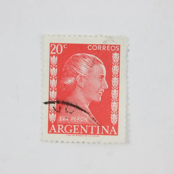 Lot Of 10 Argentina 1952 Eva Peron Stamps Used