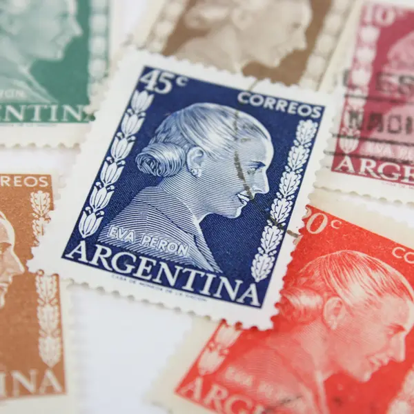 Lot Of 10 Argentina 1952 Eva Peron Stamps Used