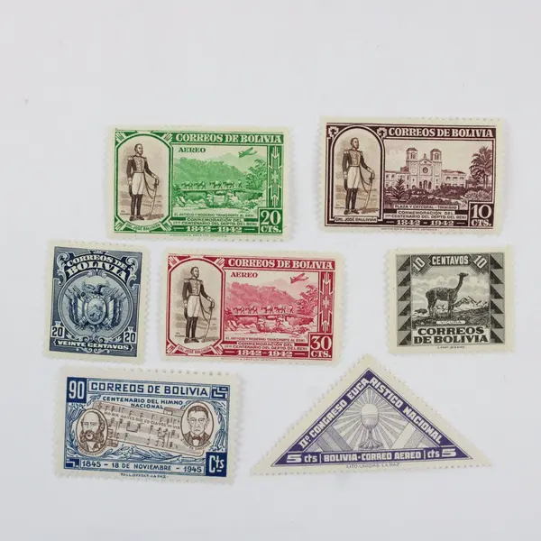 Lot Of 7 Bolivia Stamps 1920s-1940s Mint Hinged