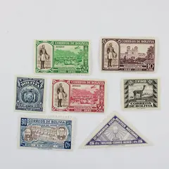 Lot Of 7 Bolivia Stamps 1920s-1940s Mint Hinged