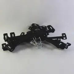 Lot of 12 Black Plastic Skirt/Pants Clip Hangers Retail