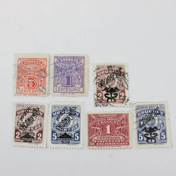 Lot of 7 Uruguay Early 1900s Stamps Used