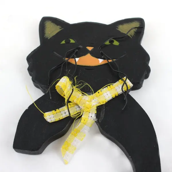 Set of 2 Halloween Black Cat Trick or Treat Door Hanger 15.5in Cannon Falls