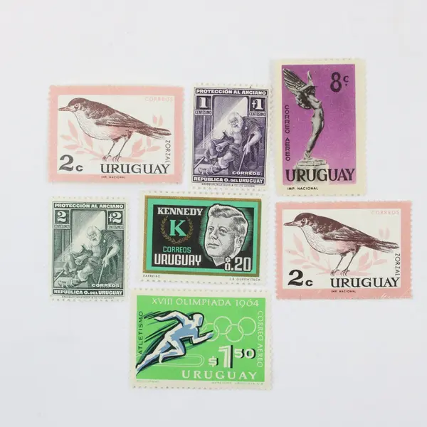 Lot of 7 Uruguay 1930s-1960s Stamps Mint Hinged