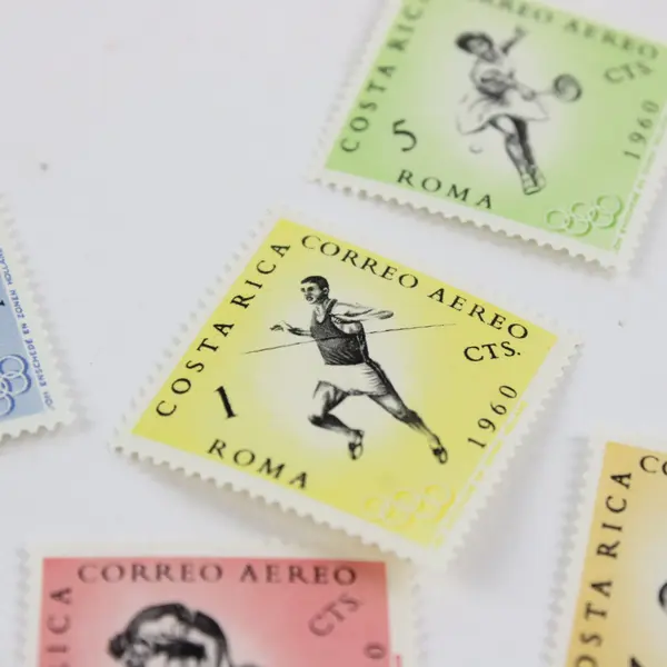 Set Of 5 Costa Rica 1960 Olympics Airmail Stamps SC #C303-7 MNH OG