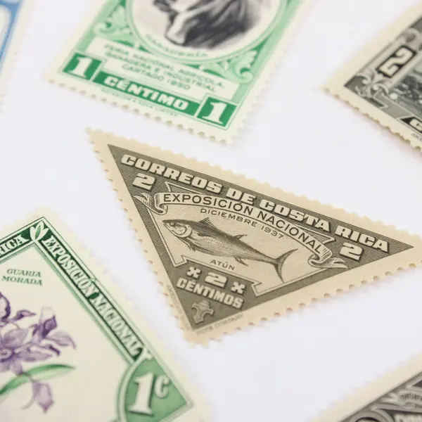 Lot Of 9 Costa Rica 1937/1950 Fair Expo Regular/Airmail Stamps Mint Hinged