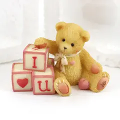 Cherished Teddies I Love You Bear with Blocks 1996 Enesco Figurine