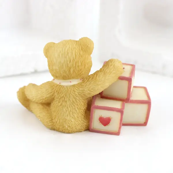 Cherished Teddies I Love You Bear with Blocks 1996 Enesco Figurine