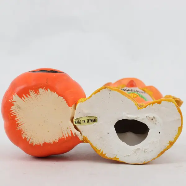 Scarecrow Pumpkin Ceramic Hand Painted Tealight Candle Holder Fall Home Decor