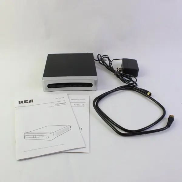 RCA STB7766G1 Digital to Analog Pass-Through TV Converter Box w Remote
