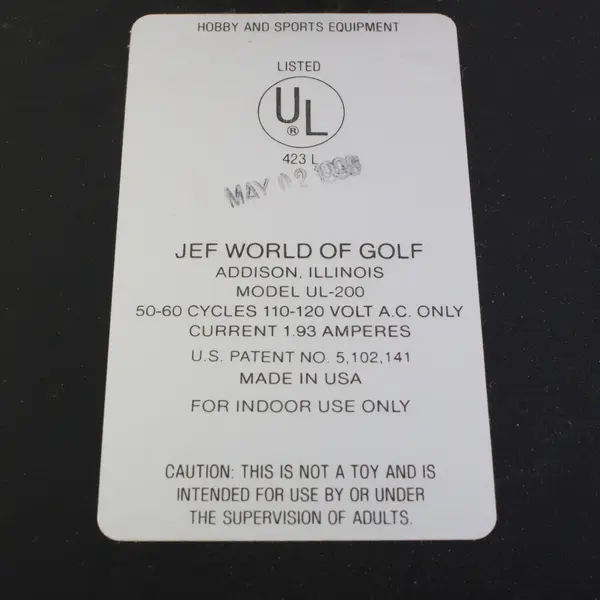 JEF World Of Golf Hazard Deluxe UL-200 Indoor Electric Putting Mat Green