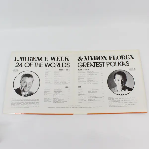 Lawrence Welk & Myron Floren 24 World's Greatest Polkas 2-LP