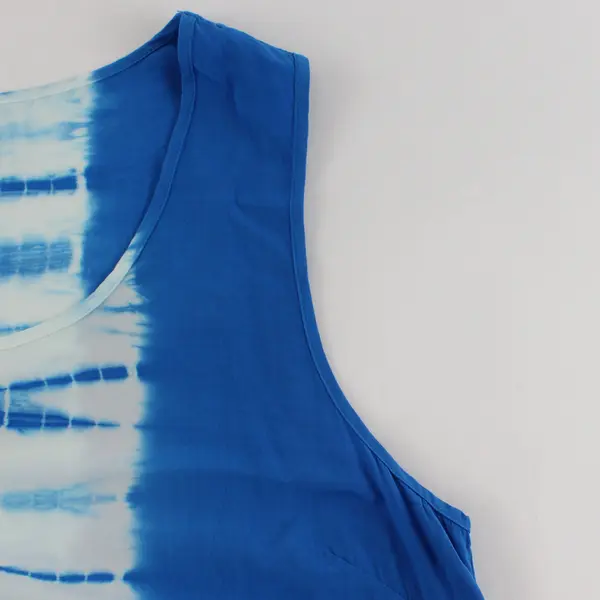 Olive & Oak Blue And White Tie Dye Print Tank Top Women's Size Medium
