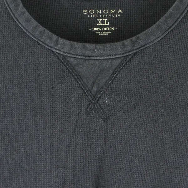 Sonoma Life & Style Sweater Womens X-Large Grey Long Sleeve Shirt 100% Cotton