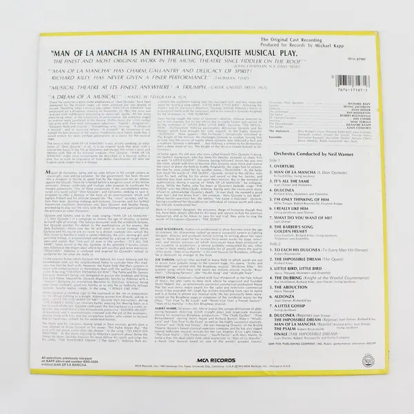 Original Cast Man Of La Mancha  12" Vinyl Record