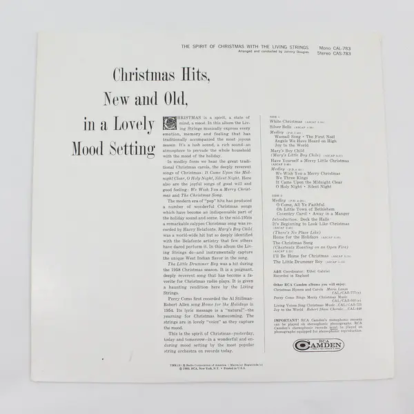 The Spirit Of Christmas With The Living Strings 12" Vinyl Record