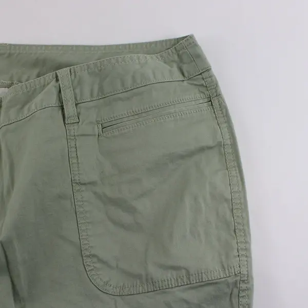 Faded Glory Women’s Chervil Green Capri Stretch Pants Size 26W Cotton Blend