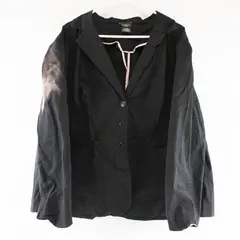 George Stretch Blazer Jacket Rich Black Career 3 Button Womens Size 26w-28w