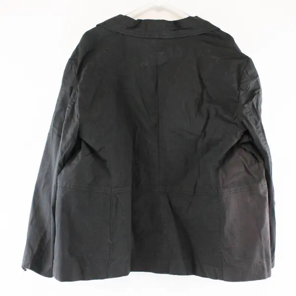 George Stretch Blazer Jacket Rich Black Career 3 Button Womens Size 26w-28w