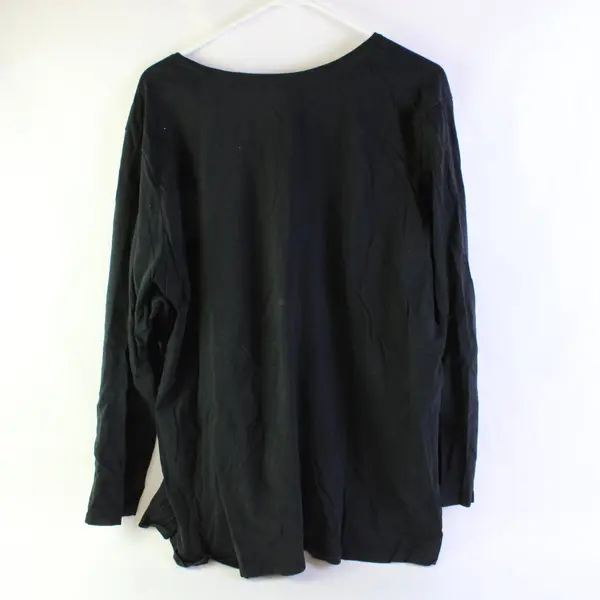 Just My Size Womens Long Sleeve T-Shirt Black Size 4X 26W/28W Casual Lightweight