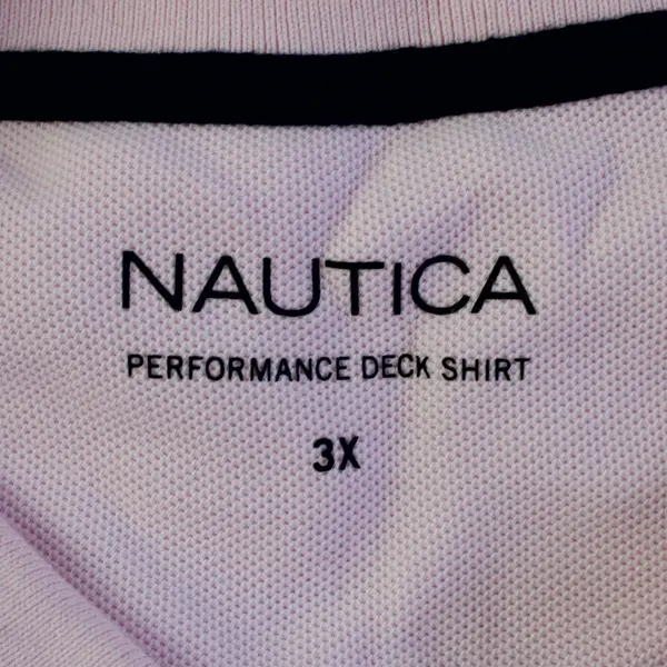 Nautica Men’s 3X Performance Deck Polo Shirt Pink Classic Fit Short Sleeve