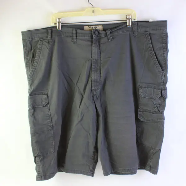 Wrangler Authentics Gray Cargo Shorts Mens Size 48 Cotton Blend Casual Outdoor