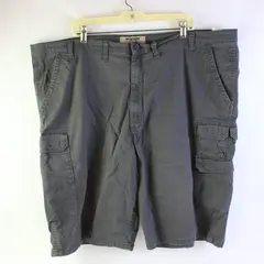 Wrangler Authentics Gray Cargo Shorts Mens Size 48 Cotton Blend Casual Outdoor