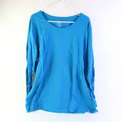 Just My Size Womens Long Sleeve T-Shirt BLUE Size 4X 26W/28W Casual Lightweight