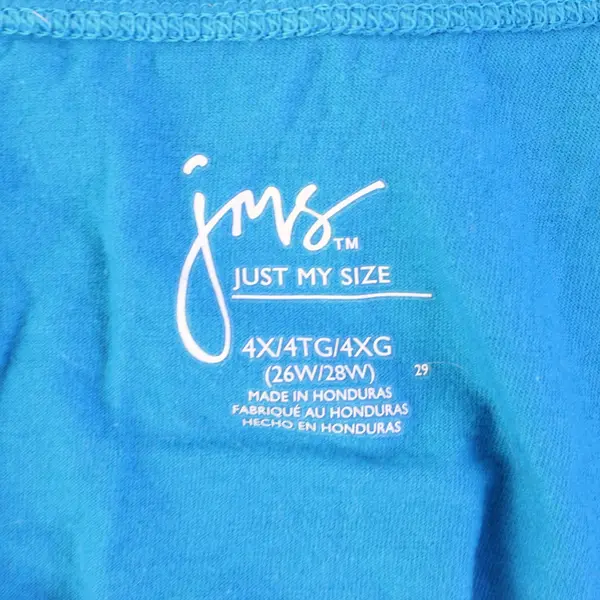 Just My Size Womens Long Sleeve T-Shirt BLUE Size 4X 26W/28W Casual Lightweight